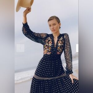 Anthropologie Maeve Cassidy Embroidered Dress HTF
